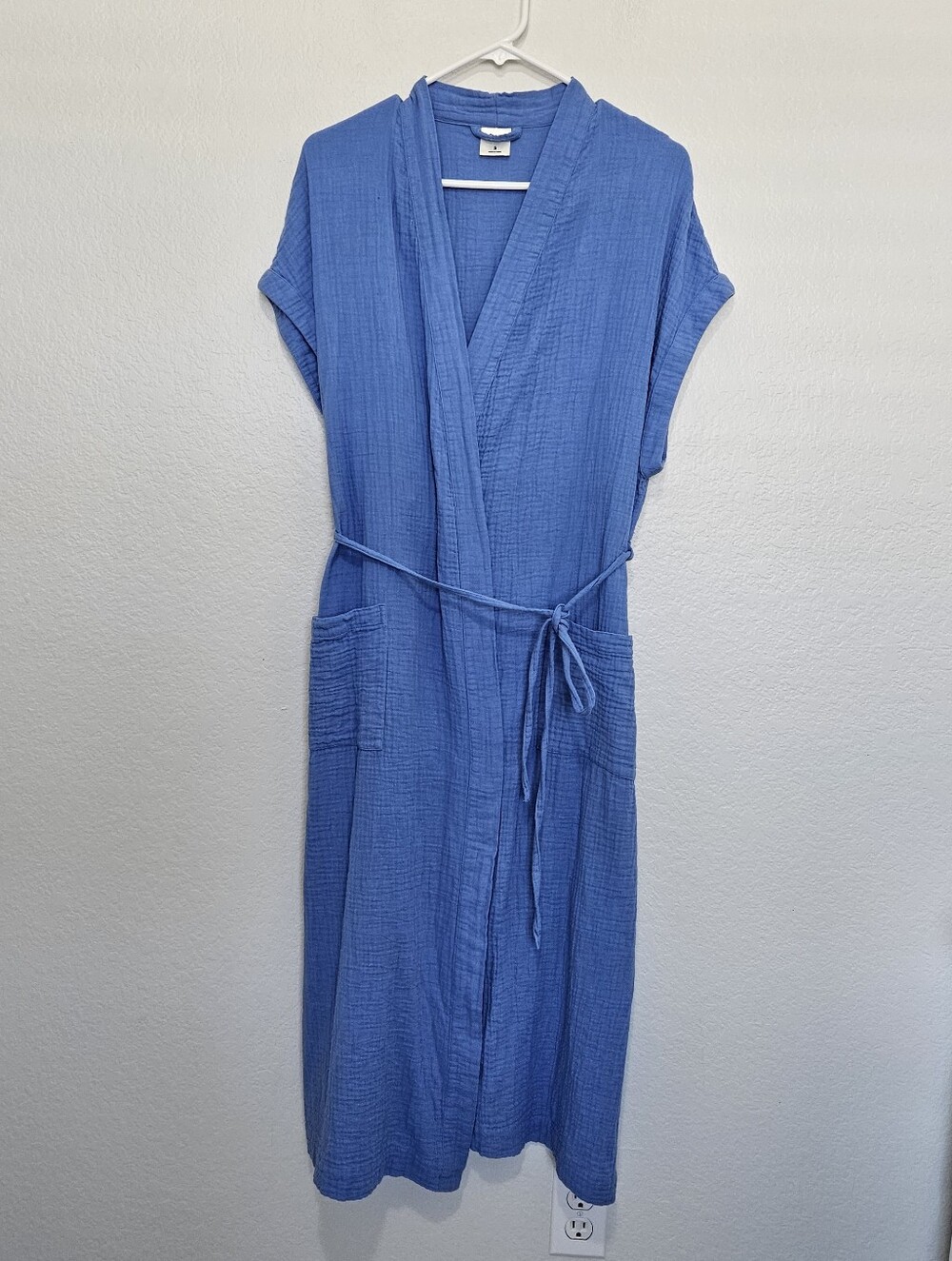 Soma Cotton Gauze True Wrap Robe Womens Small Dress Beach Cover Up House Dress